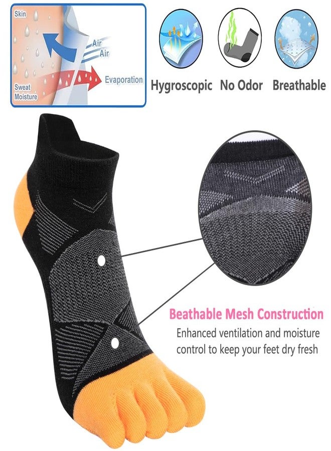 ABTRAV Womens Toe Socks Cotton Athletic Running Socks No Show Five Finger Sports Arch Support Ankle Socks 6 Pack - Image 4